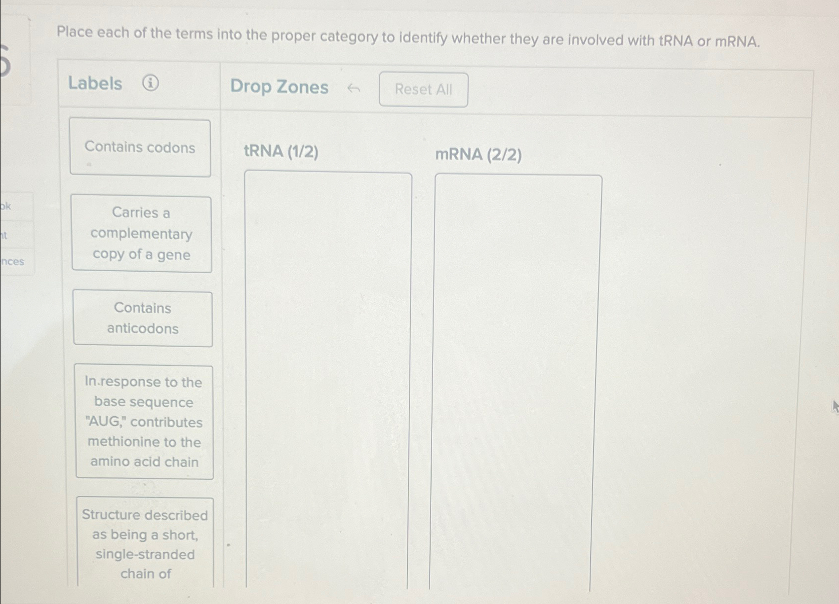 Solved Place each of the terms into the proper category to | Chegg.com