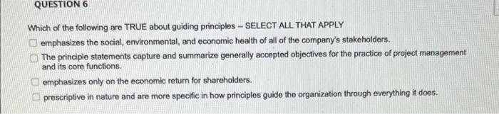 Solved Which of the following are TRUE about guiding | Chegg.com