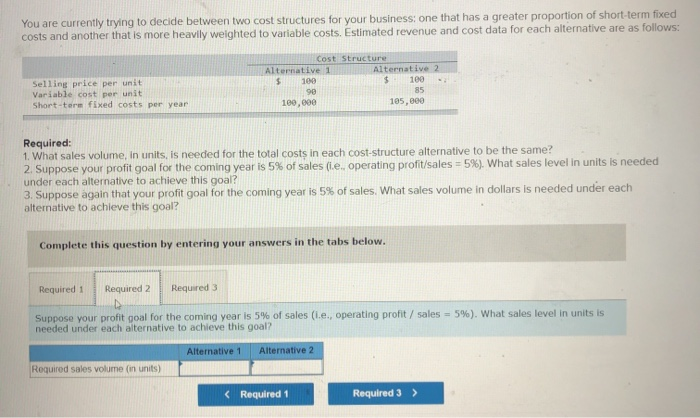 solved-you-are-currently-trying-to-decide-between-two-cost-chegg