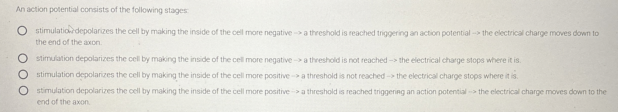 Solved An action potential consists of the following | Chegg.com