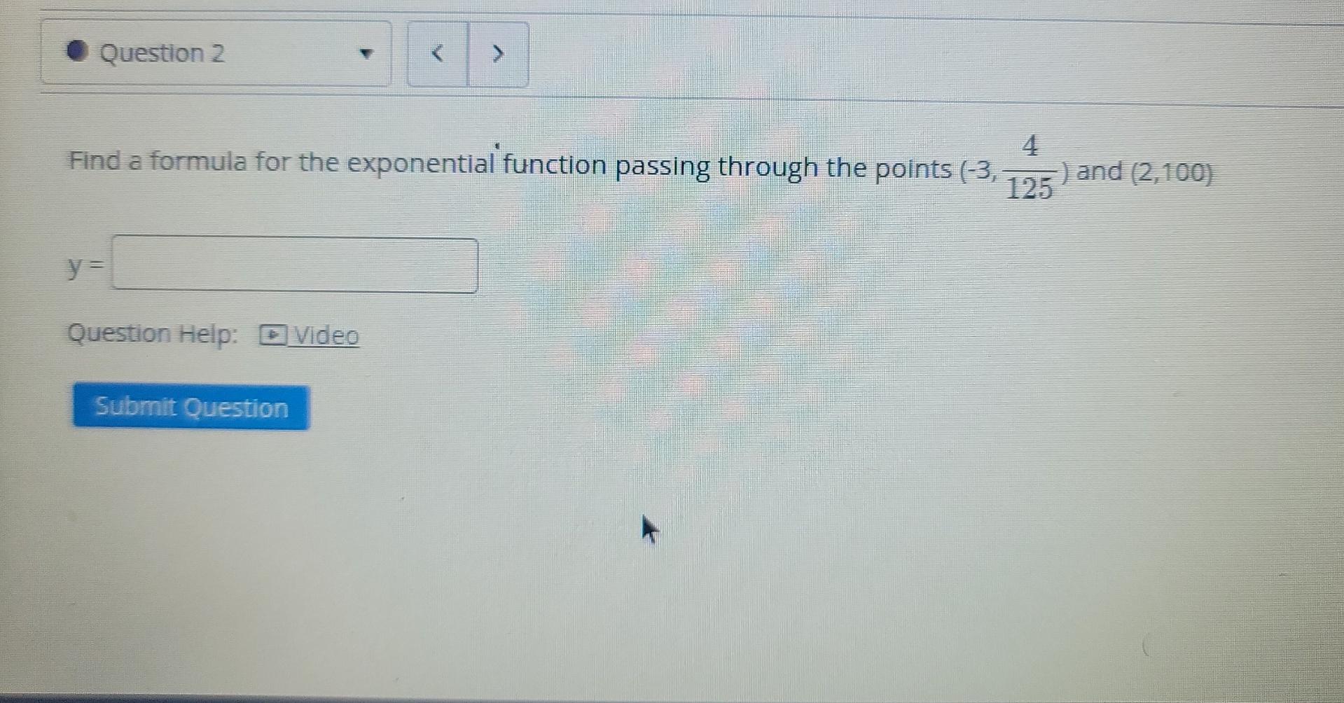 Solved A Question 1 > An exponential function f(x) = a b | Chegg.com