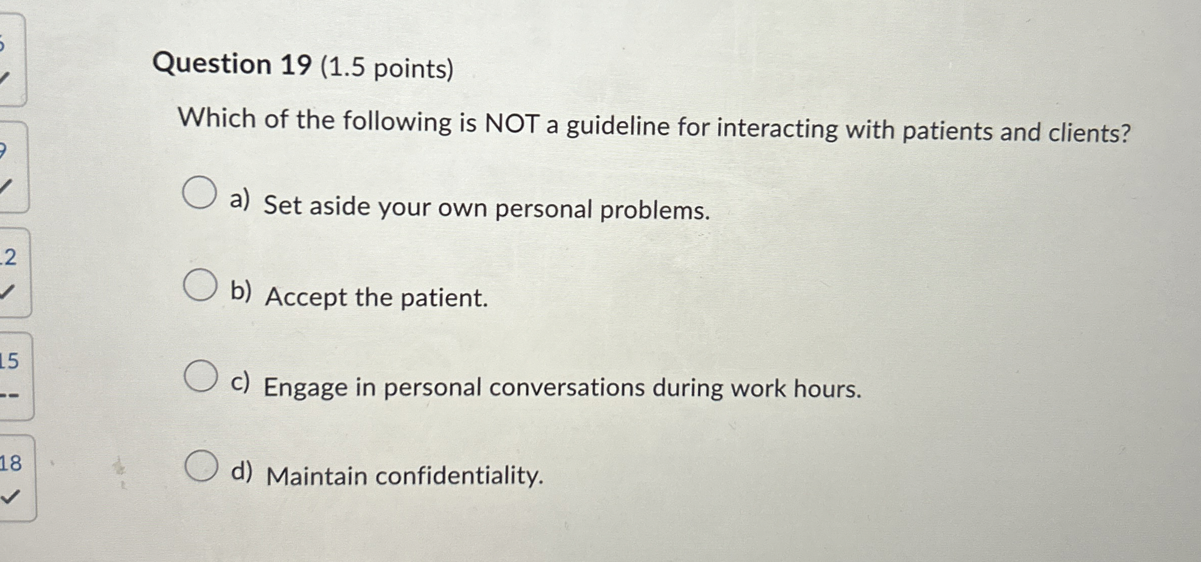 Solved Question 19 (1.5 ﻿points)Which of the following is | Chegg.com