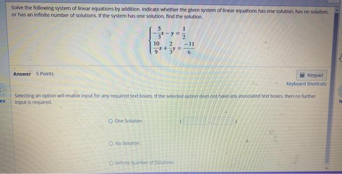 Solved Solve the following system of linear equations by | Chegg.com