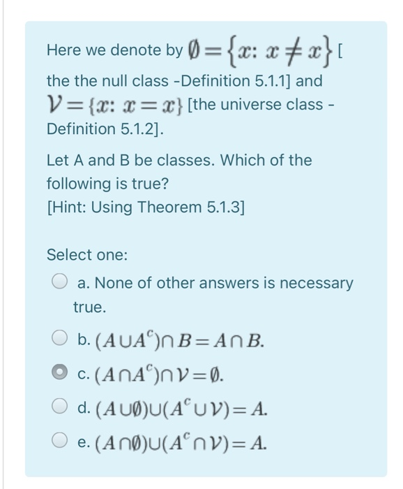 Solved Here We Denote By O X X X I The The Null Class Chegg Com Solved Here We Denote By O X X X I The The Null Class Chegg Com