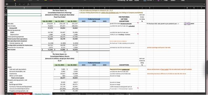 answer all the Proforma Forecasts according to colone | Chegg.com