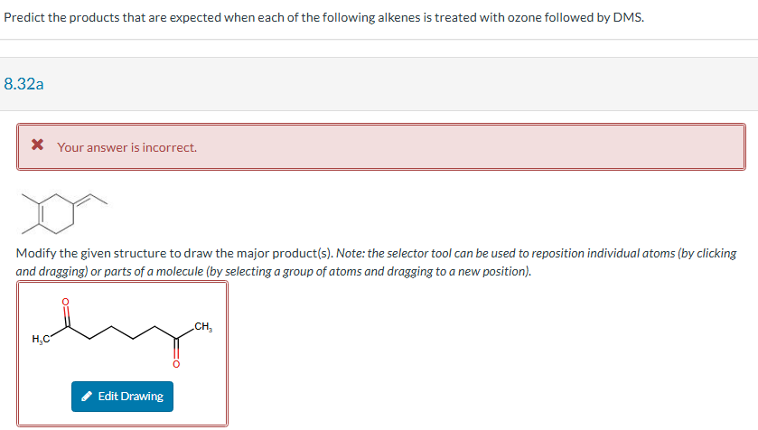 Solved Modify the given structure to draw the major | Chegg.com