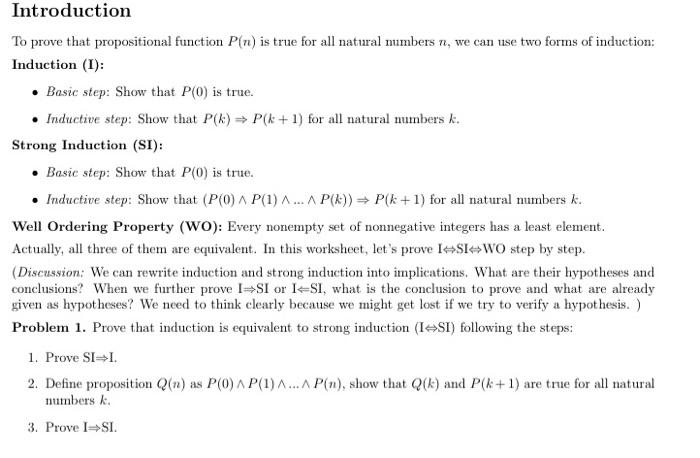 Solved To Prove That Propositional Function P(n) Is True For | Chegg.com