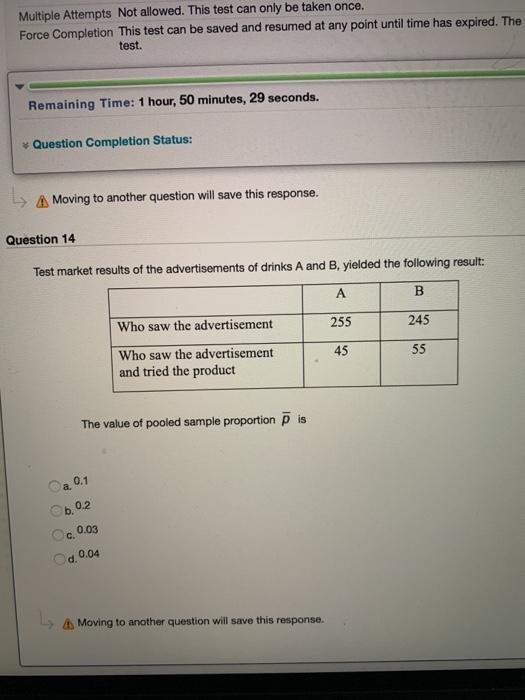 Solved Multiple Attempts Not allowed. This test can only be | Chegg.com