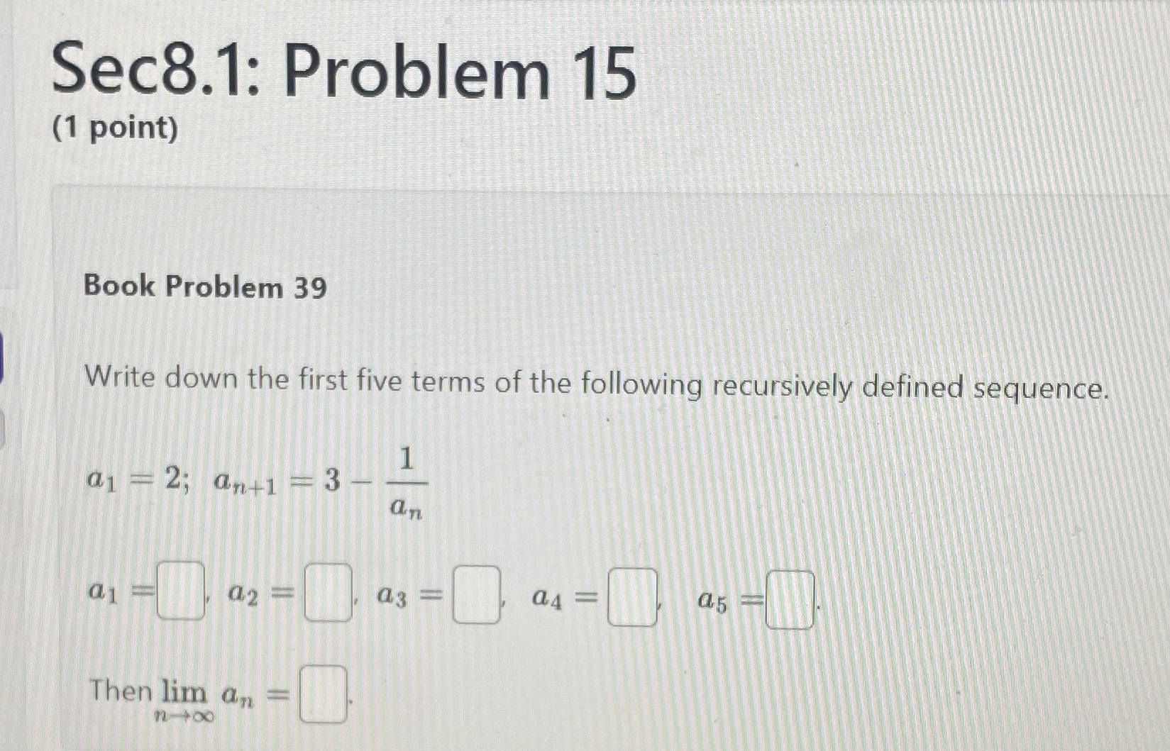 Solved Sec8.1: 15I will upvote if all answers are correct, | Chegg.com