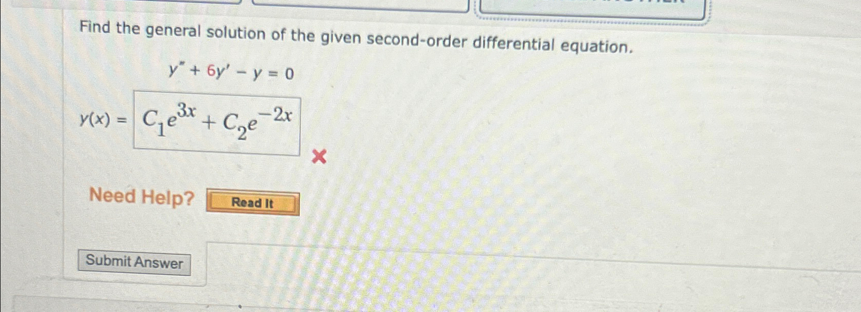 Solved Find the general solution of the given second-order | Chegg.com