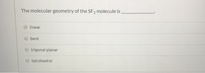 sf2 molecular geometry