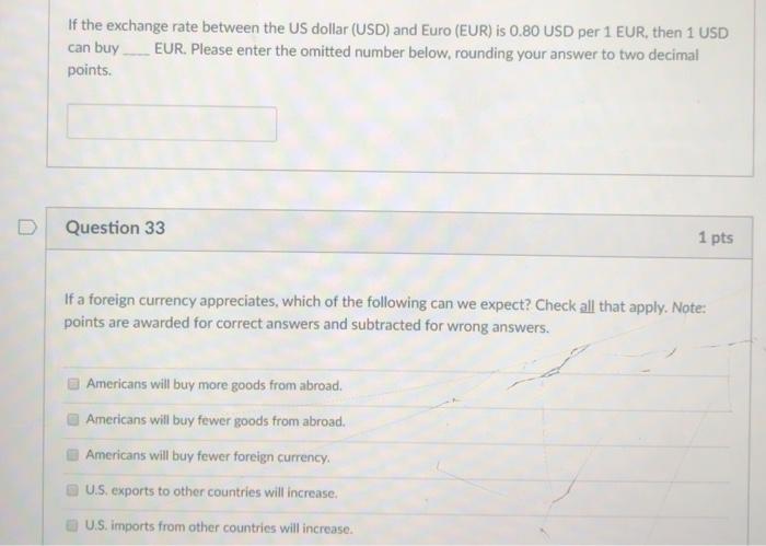 kobber Alligevel Editor Solved If the exchange rate between the US dollar (USD) and | Chegg.com