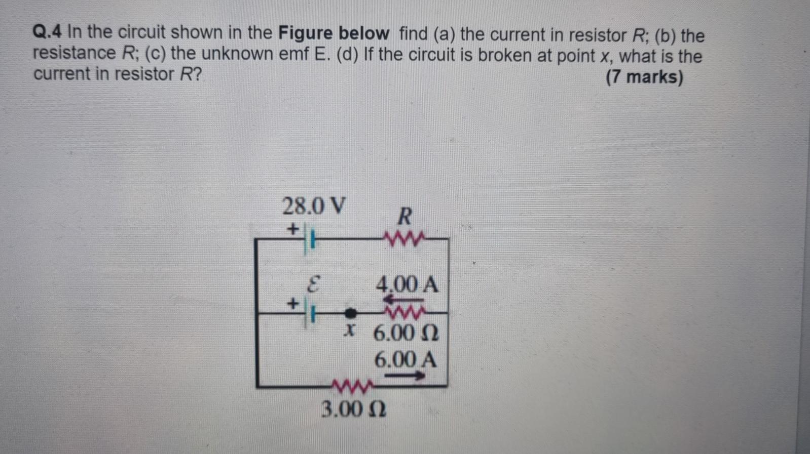 Solved Q.4 In the circuit shown in the Figure below find (a) | Chegg.com