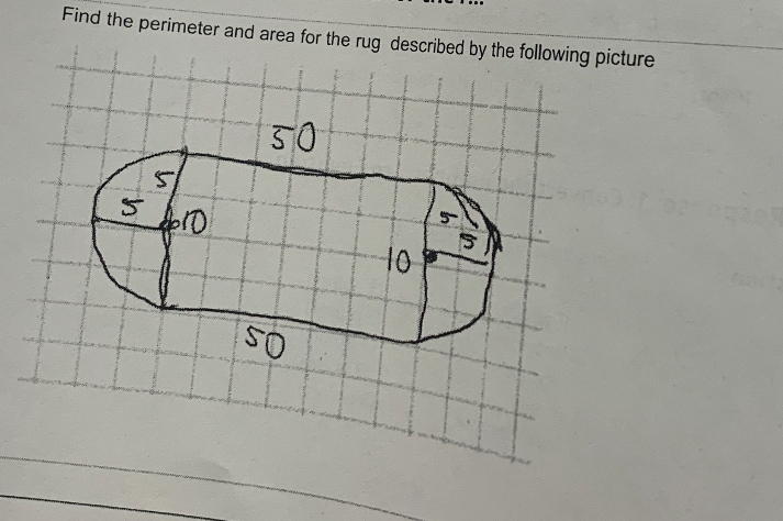 Solved Find the perimeter and area for the rug described by | Chegg.com