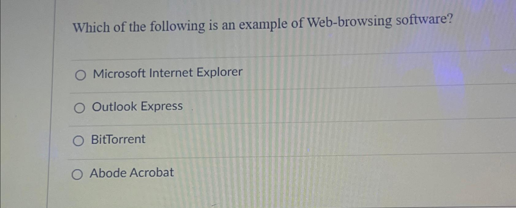 Solved which of the following is an example of web browsing chegg