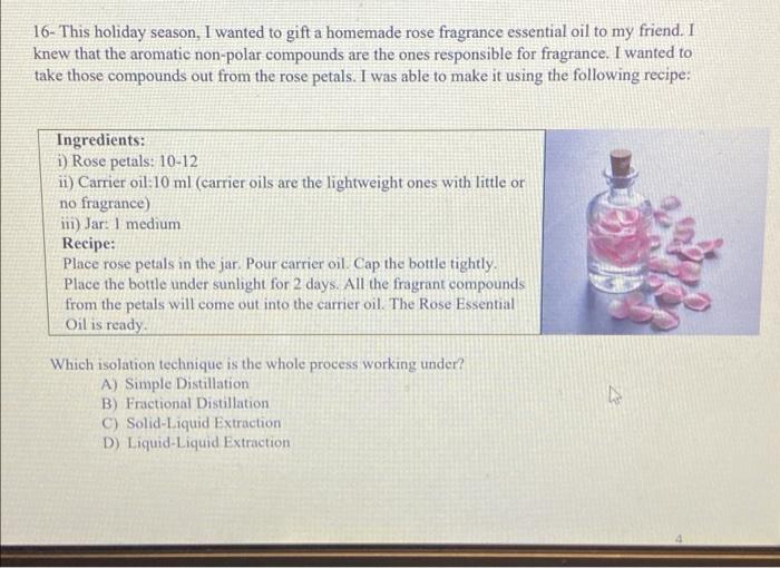 Solved 16 This Holiday Season I Wanted To Gift A Homemade Chegg