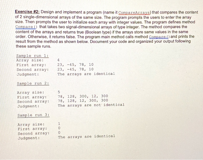 Solved Exercise #2: Design and implement a program (name it | Chegg.com