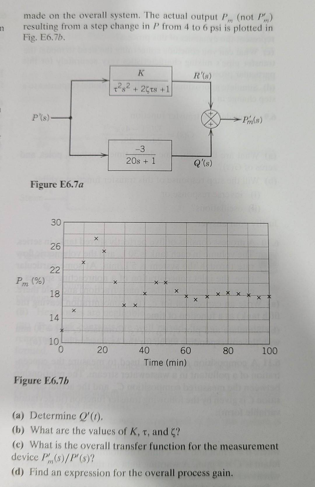 Solved 6 7 A Pressure measuring Device Has Been Analyzed And Chegg