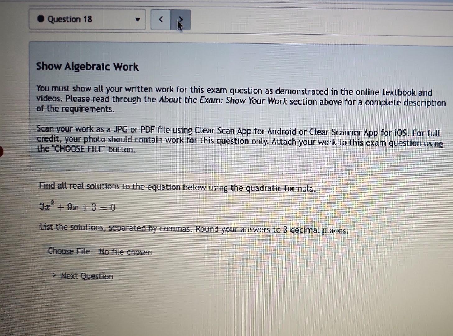 Solved You must show all your written work for this exam | Chegg.com