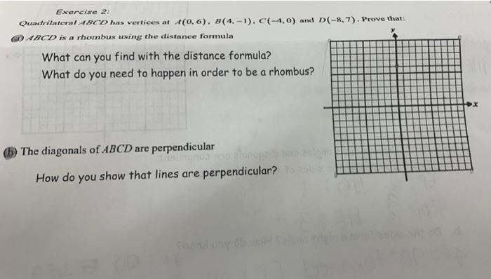 Solved Exercise 2: Quadrilateral ABCD has vertices at | Chegg.com