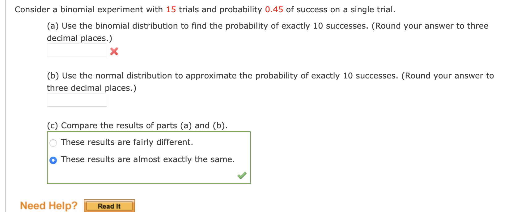 Solved Consider a binomial experiment with 15 ﻿trials and | Chegg.com