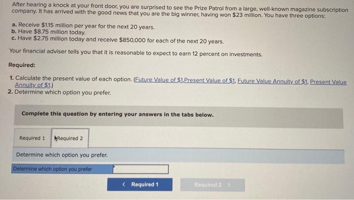 Solved After hearing a knock at your front door, you are | Chegg.com
