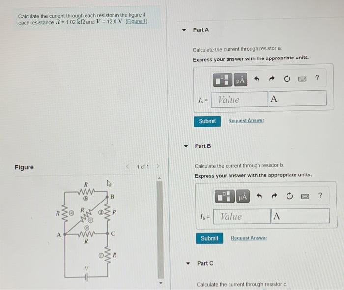 Solved Calculate the current through each resistor in the | Chegg.com