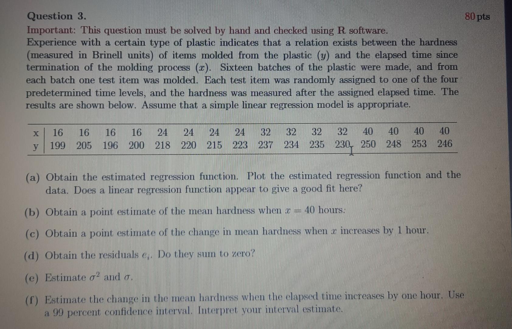 Solved Question 3. 80 pts Important: This question must be | Chegg.com
