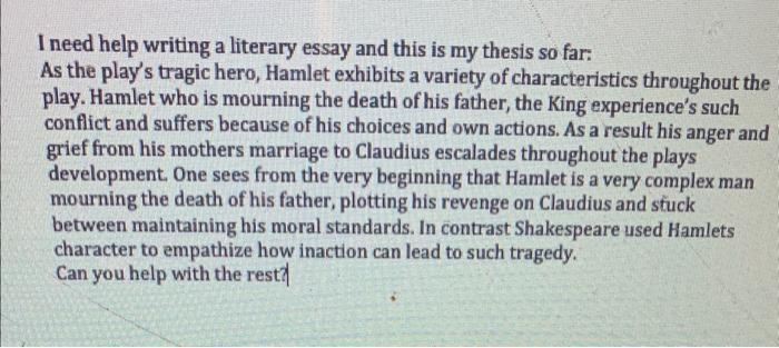 hamlet essay thesis