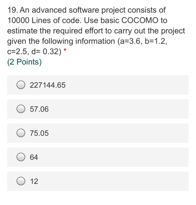 Solved 17. Using function point analysis estimation method, | Chegg.com