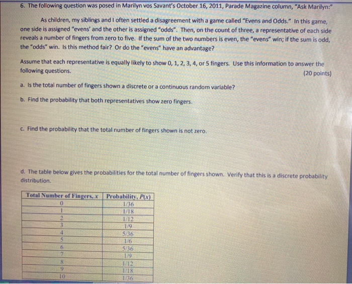 Solved QUESTION 16 Why was Marilyn Vos Savant's calculation