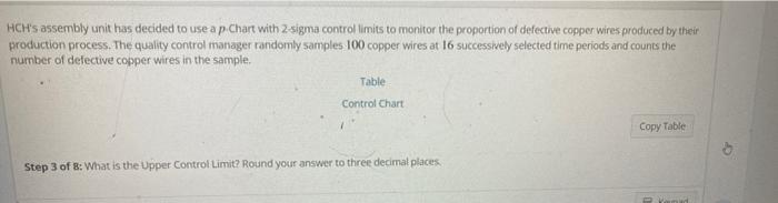 Solved HCH s assembly unit has decided to use a p Chart with