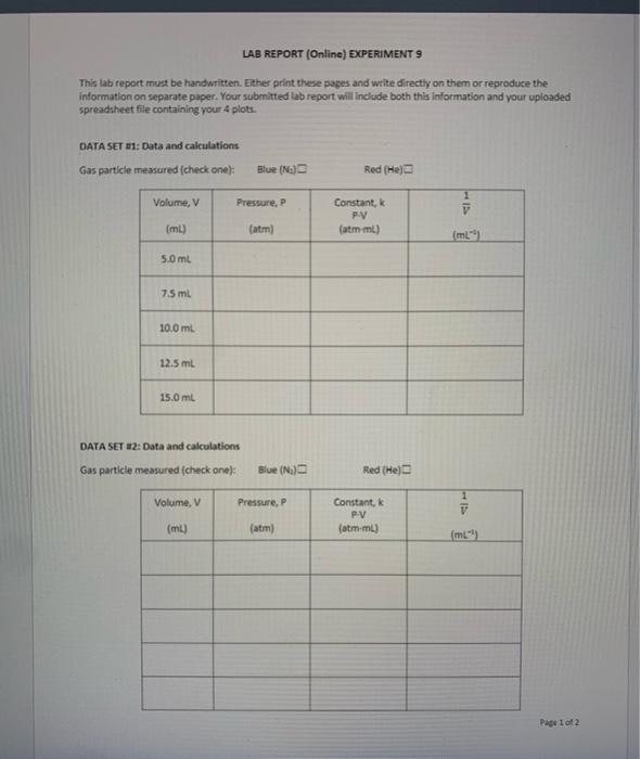 Solved LAB REPORT (Online) EXPERIMENT 9 This lab report must | Chegg.com