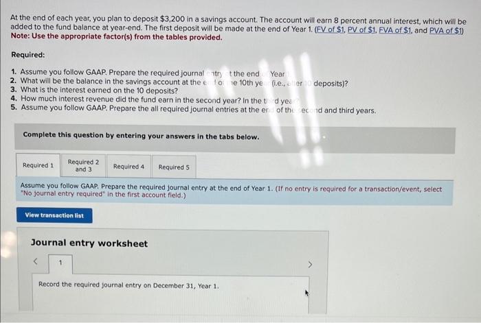 Solved At the end of each year, you plan to deposit $3,200 | Chegg.com