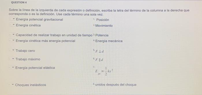 Sobre la linea de la izquierda de cada expresión o definición, escriba la letra del término de la columna a la derecha que co