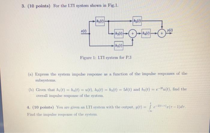 Solved 1 10 Points Compute The Convolution Y T X T Chegg Com