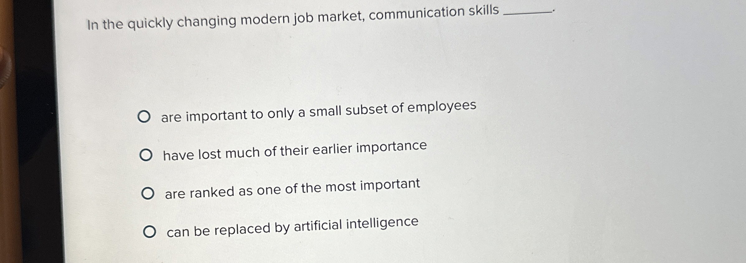 Solved In the quickly changing modern job market, | Chegg.com