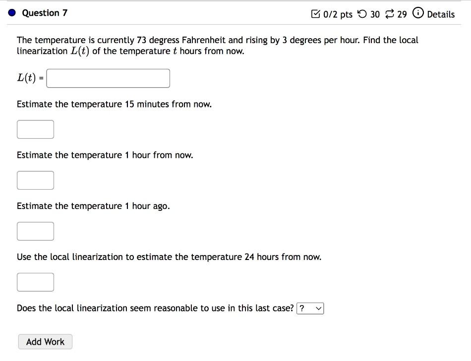 Solved The temperature is currently 73 degress Fahrenheit | Chegg.com