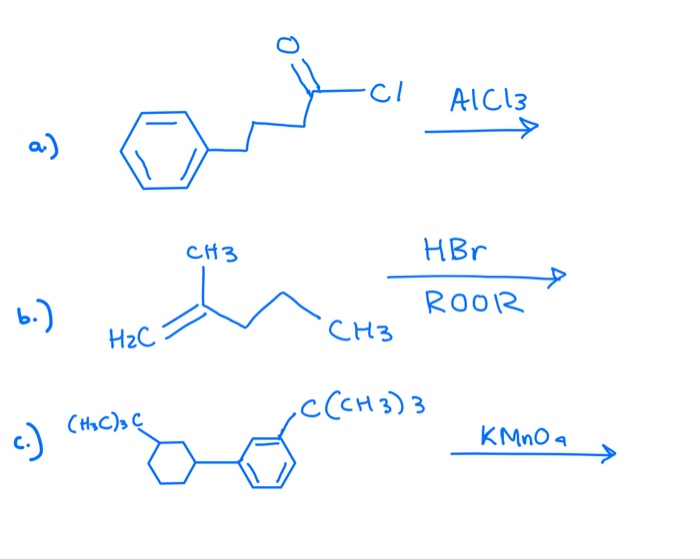 Solved Cl Alcl3 Sh3 Hbr Roor Sn3 H C S Sn3 3 H3c Chegg Com