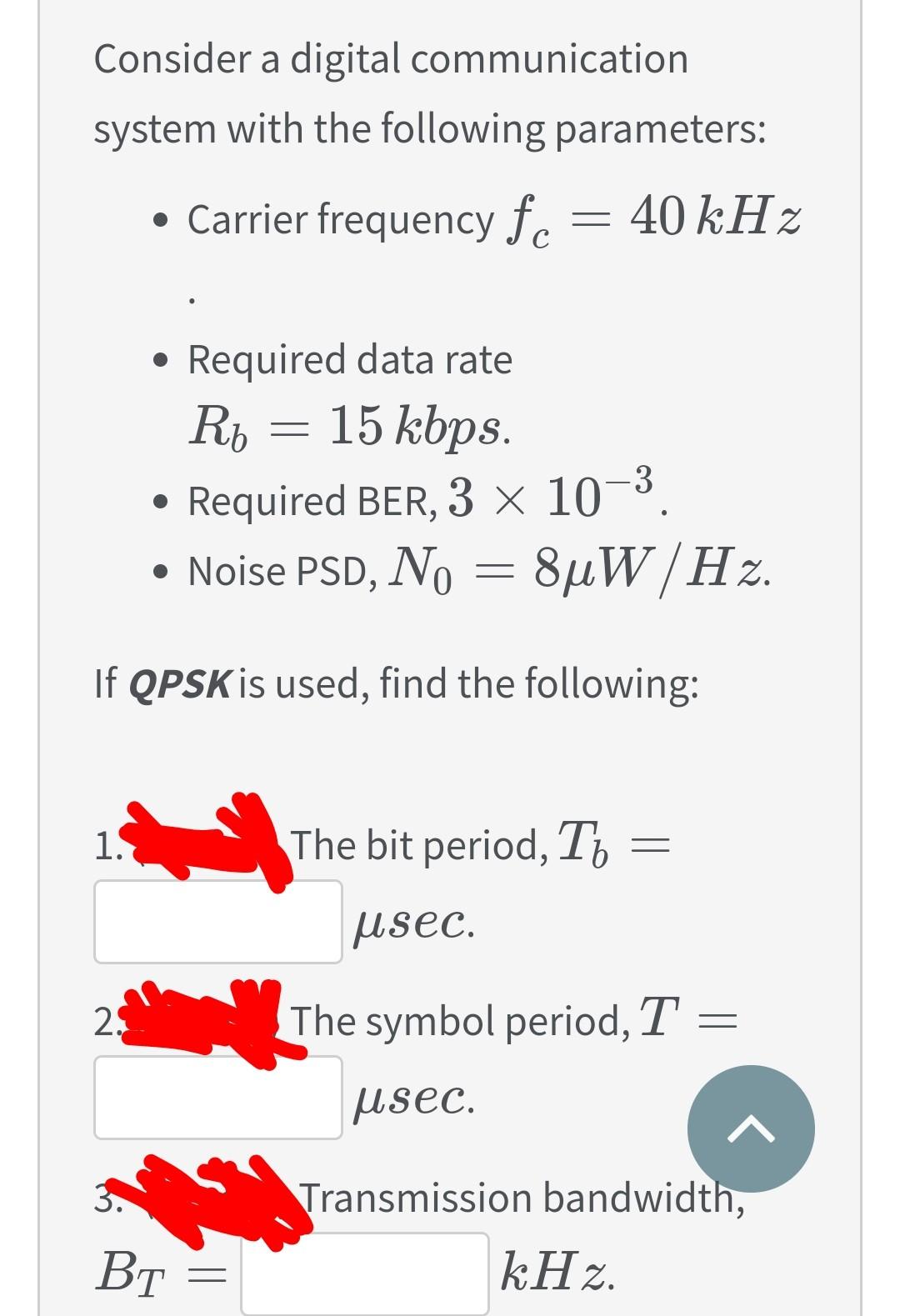 Solved Consider a digital communication system with the | Chegg.com