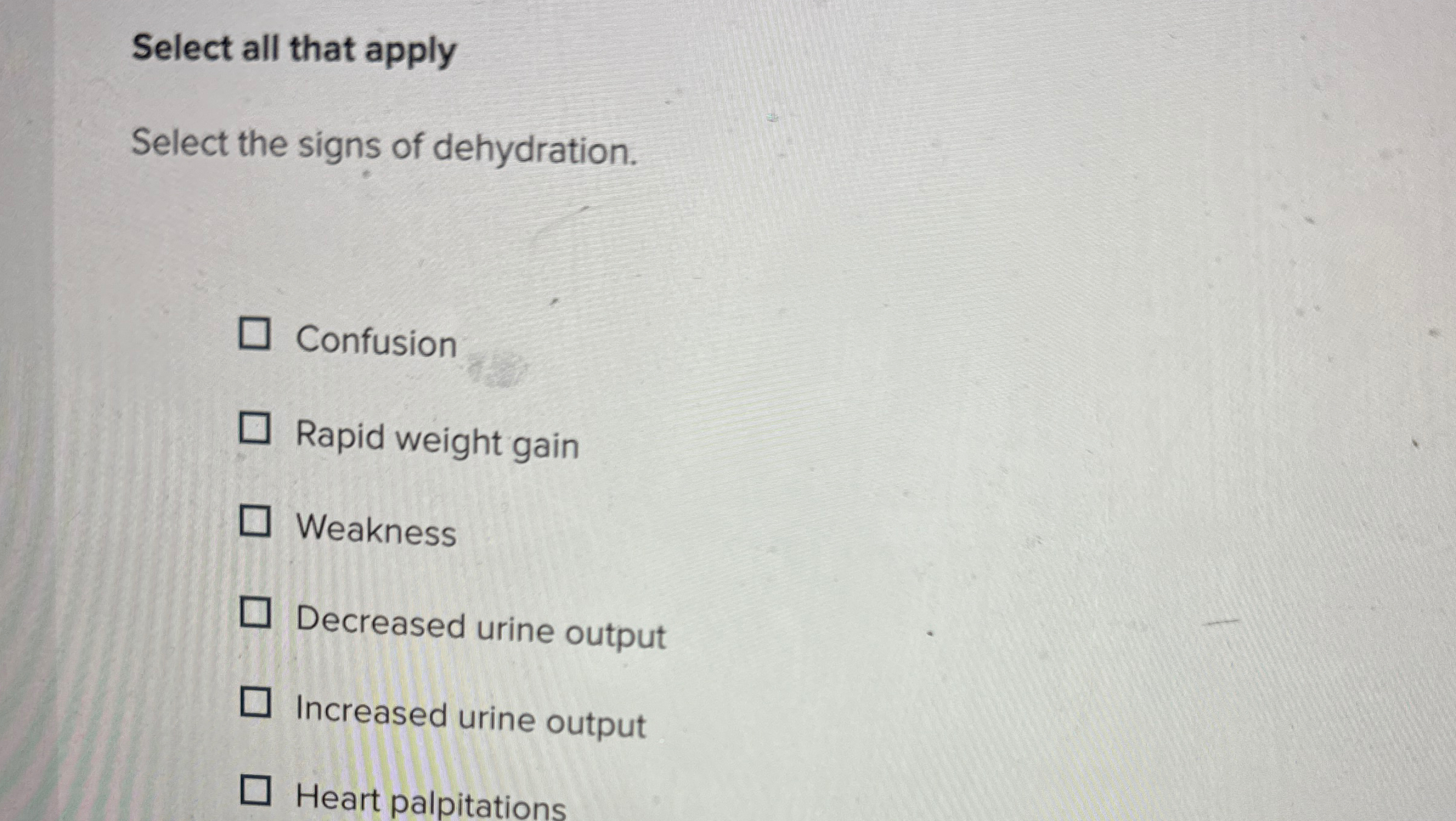 Solved Select all that applySelect the signs of