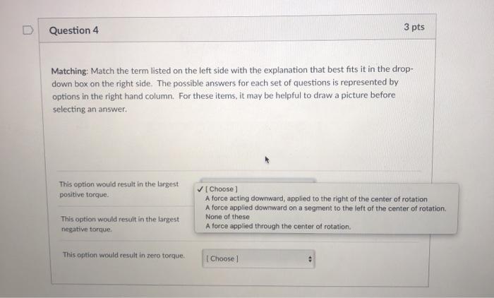 Solved Question 4 3 pts Matching: Match the term listed on | Chegg.com