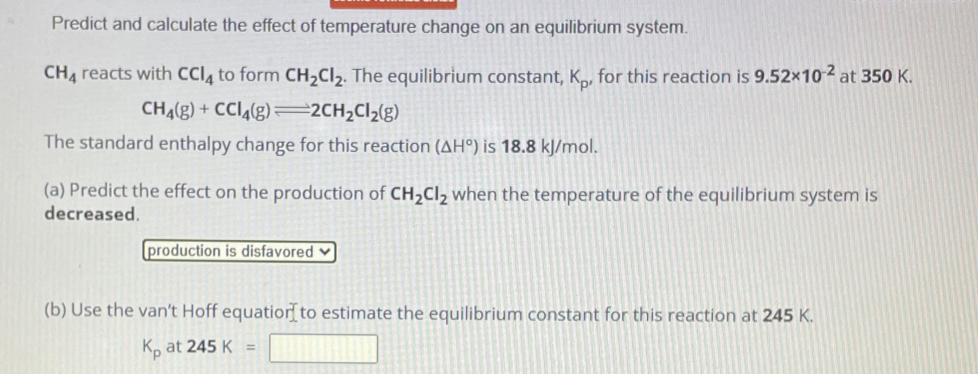 Solved Predict and calculate the effect of temperature | Chegg.com