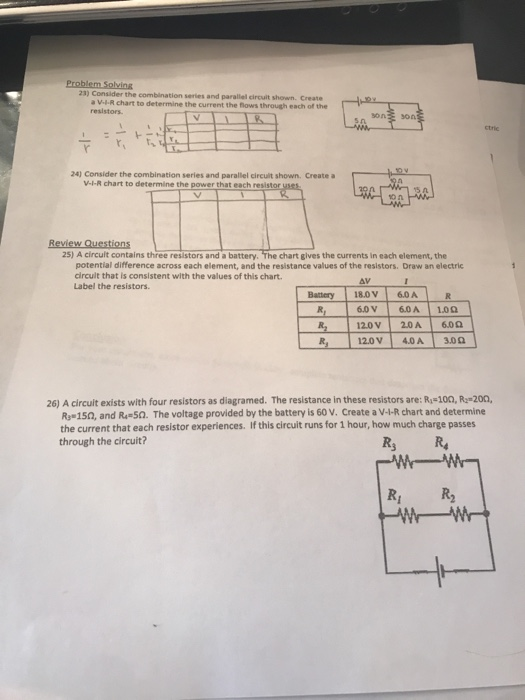 Solving Combination Series And Parallel Circuits Circuit Diagram