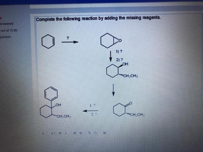 Solved . Complete The Following Reaction By Adding The | Chegg.com