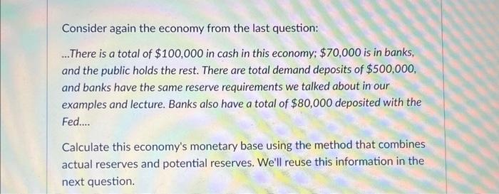 Solved Consider Again The Economy From The Last Question: | Chegg.com