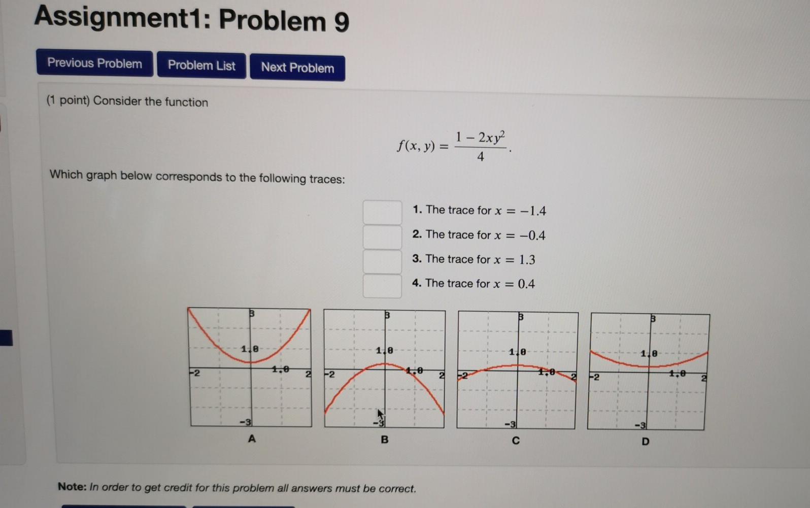Solved Assignment1: Problem 9 Previous Problem Problem List | Chegg.com
