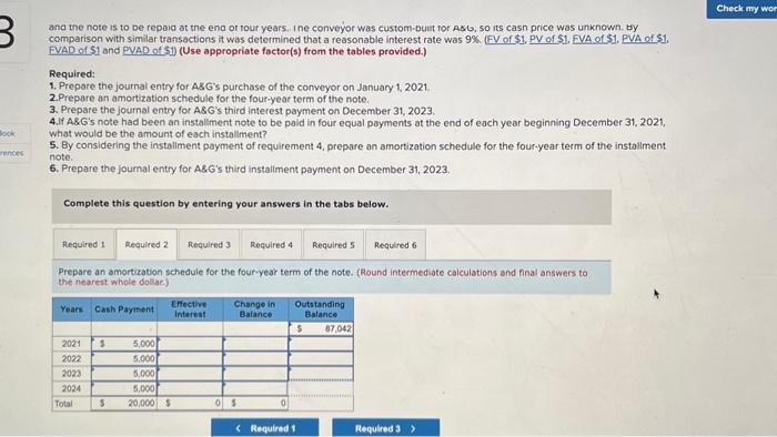 Problem 14-13 (Algo) Note and installment note with | Chegg.com