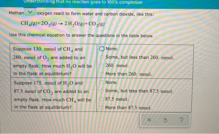 Solved Nderstanding That No Reaction Goes To 100 Completion Chegg Solved Nderstanding That No Reaction Goes To 100 Completion Chegg