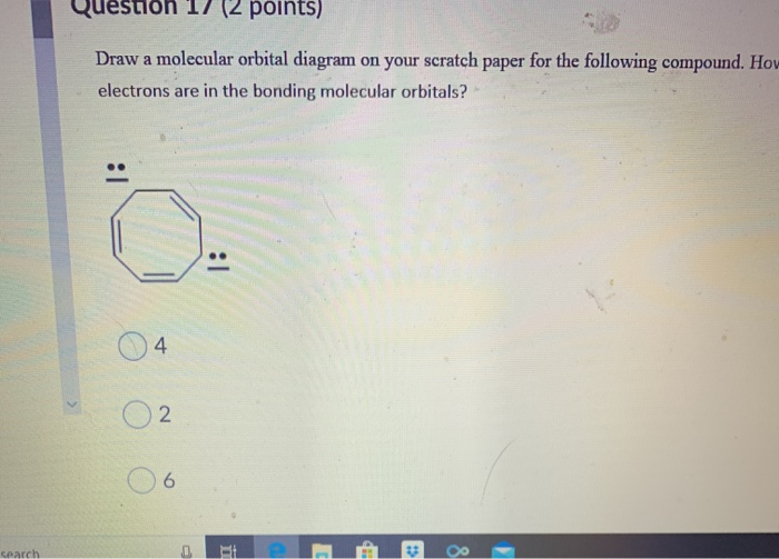 Solved Question 17 12 points) Draw a molecular orbital | Chegg.com